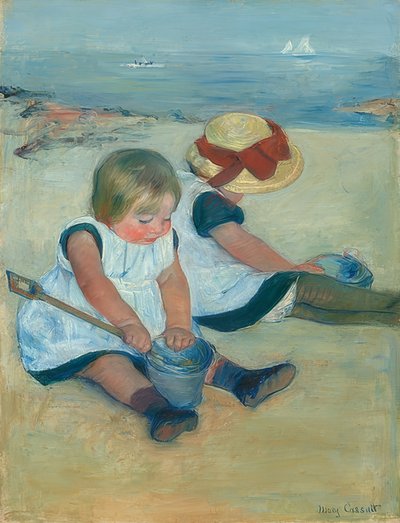 Děti si hrají na pláži. 1884 od Mary Cassatt