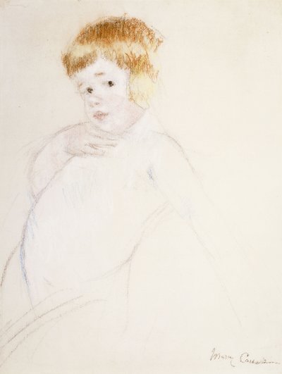 Studie pro dítě pro pohlazení, c.1902 od Mary Cassatt
