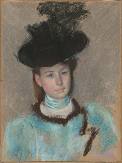 Černý klobouk od Mary Cassatt