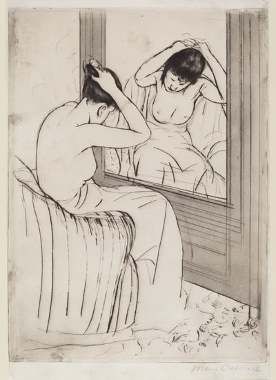 Účes, 1890-1891. od Mary Cassatt