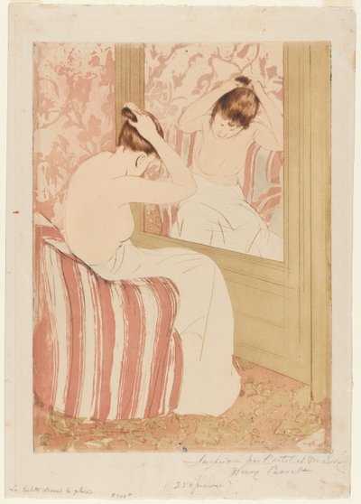Účes, 1890-1891. od Mary Cassatt
