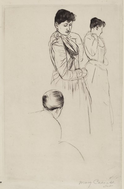 The Fitting, 1890-1891. od Mary Cassatt