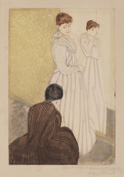 The Fitting, 1890-1891. od Mary Cassatt