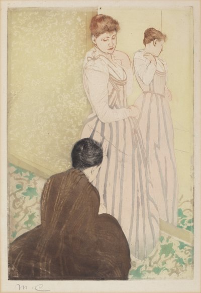 The Fitting, 1890-1891. od Mary Cassatt