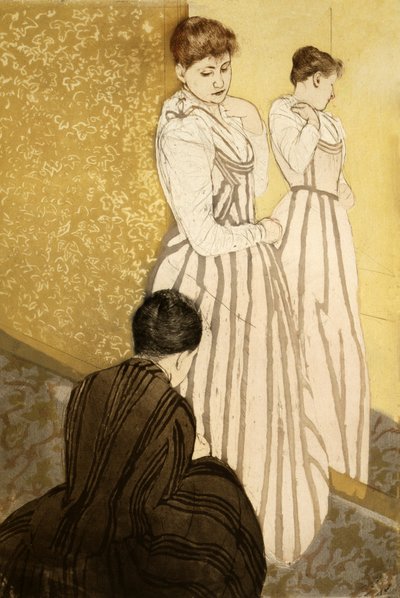 The Fitting, hospoda. 1891 od Mary Cassatt
