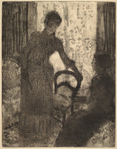 Návštěvník od Mary Cassatt