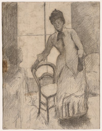 The Visitor recto, The Visitor verso, c. 1881. od Mary Cassatt