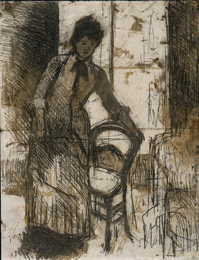 The Visitor verso, c. 1881. od Mary Cassatt
