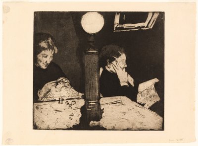Pod lampou od Mary Cassatt