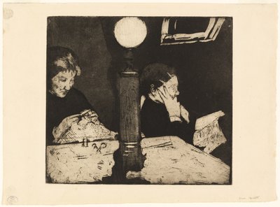 Under the Lamp, c.1882 od Mary Cassatt