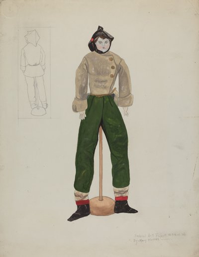Panenka a kostým, c. 1936. od Mary E Humes