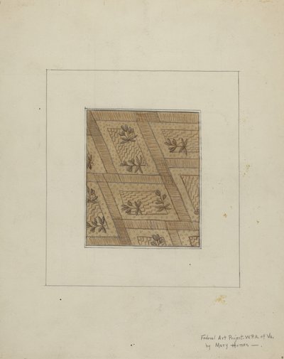 Materiál od Dress, c. 1937. od Mary E Humes