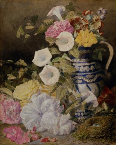 Zátiší s vázou květin od Mary Elizabeth Duffield