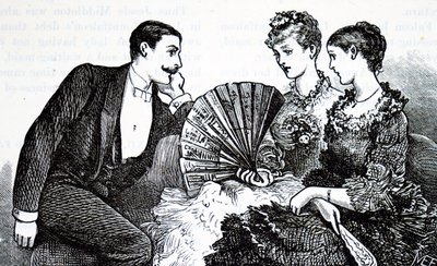 Bohatá mladá dáma pomocí ventilátoru. od Mary Ellen Edwards