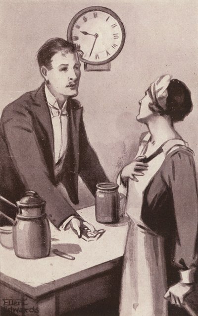 Ilustrace k filmu Kipps od H. G. Wellse (litografie) od Mary Ellen Edwards