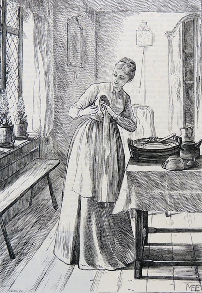 Ilustrace ženy v domácnosti od Mary Ellen Edwards