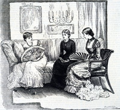 Dámy s fanoušky. od Mary Ellen Edwards