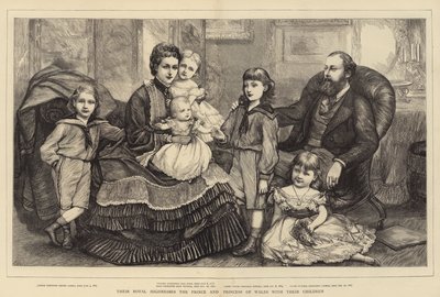 Jejich královské výsosti princ a princezna z Walesu s dětmi od Mary Ellen Edwards