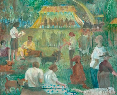 Výstava psů, Wadebridge, 2012 (olej na palubě) od Mary Kuper