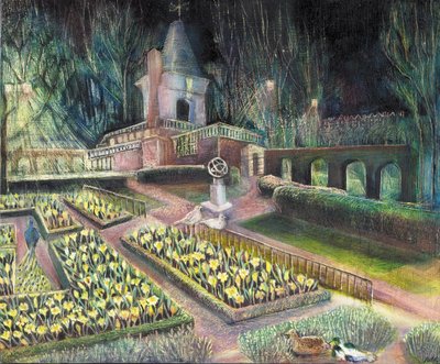 Květná zahrada, Holandsko park, 2002 (olej na bardovi) od Mary Kuper
