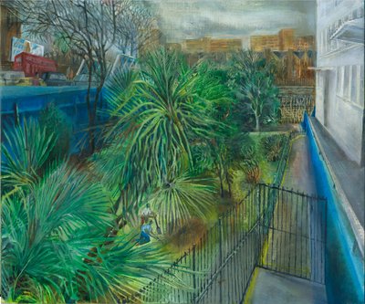 Uzamčení Ladbroke Grove: 2, Kensal House, 2020 (olej na palubě) od Mary Kuper