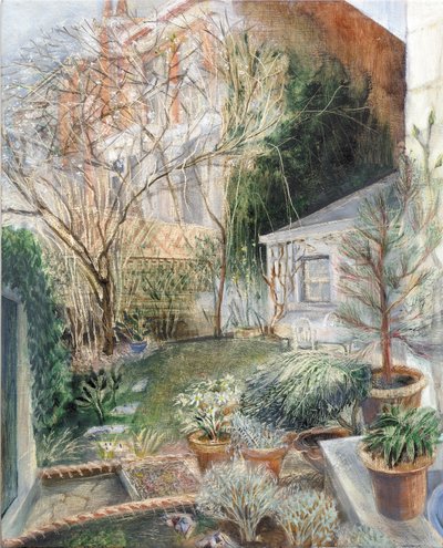 London Garden, 2002 (olej na palubě) od Mary Kuper