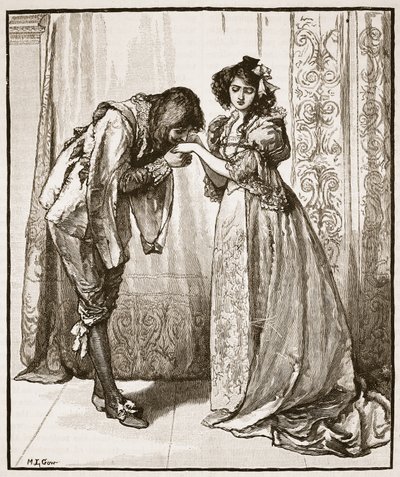 Rozloučení prince Charlese s infantkou, ilustrace z 