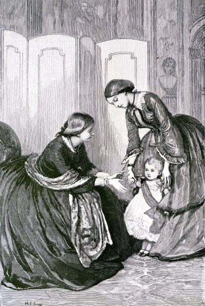 Královna a její malý vnuk princ Wilhelm Pruský, c. 1880 od Mary L. Gow