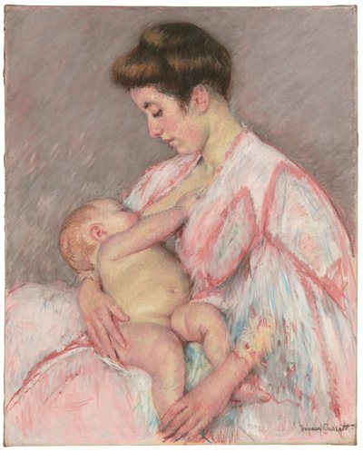 Ošetřování malého Johna, asi 1908 (olej na plátně) od Mary Stevenson Cassatt