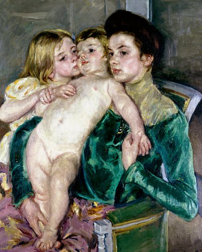 Pohlazení dětí. Obraz Mary Cassatt (1845-1926) od Mary Stevenson Cassatt