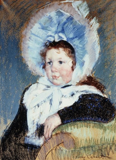 Dorothy ve velmi velké čepici a tmavém kabátě, kolem roku 1904 od Mary Cassatt