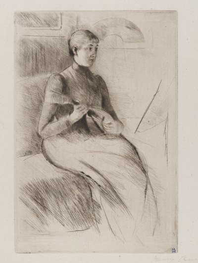 Hráč na mandolínu od Mary Stevenson Cassatt