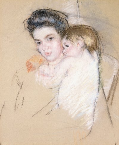 Matka a nahé dítě, od Mary Cassatt