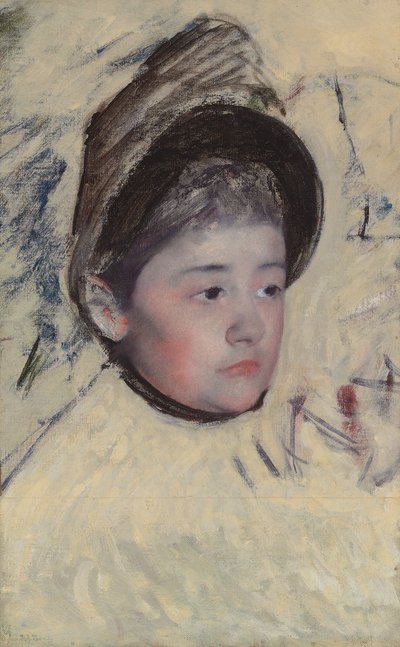 Žena nosí čepici, c.1889 od Mary Cassatt