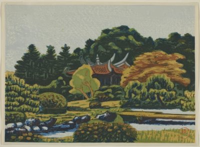 Tisky císařské zahrady Shinjuku (Shinjuku Gyoen hanga) od Masao Maeda