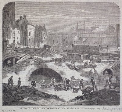 Blackfriars Bridge, Londýn, 1863 od Mason Jackson