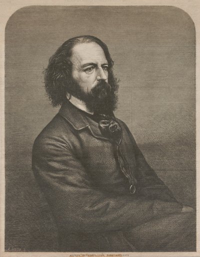 Portrét Alfreda, Lord Tennyson 1809-1892, 1864. od Mason Jackson
