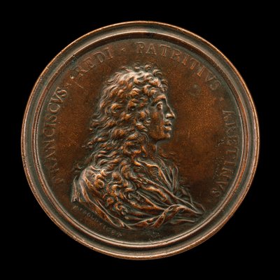 Francesco Redi, 1626-1697, lékař a vědec [avers], 1684. od Massimiliano Soldani