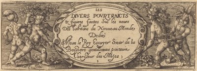 Les divers pourtraicts et figure I (titulní strana) od Master AD