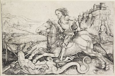 Svatý Jiří a drak, kolem 1480-90 od Master A. G.