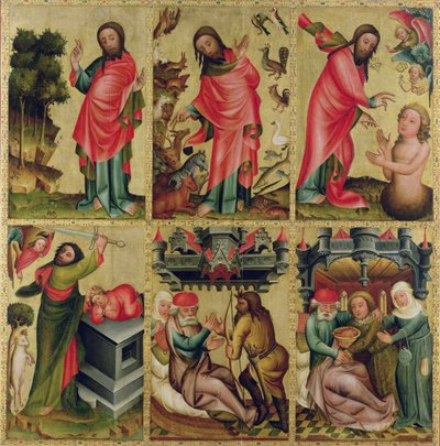 Vnitřní levé křídlo hlavního oltáře sv. Petra v Hamburku, Grabowerův oltář (tempera na panelu) od Master Bertram of Minden