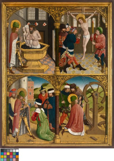 Legenda o sv. Jiří, kolem 1500-10 (olej na panelu) od Master Bruges