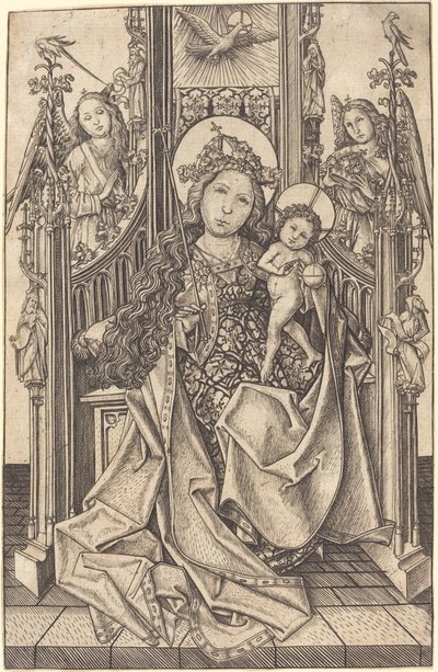 Madonna a dítě na trůn od Master E.S.