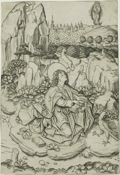 Svatý Jan na ostrově Patmos od Master E.S.