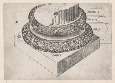 Zrcadlo římské velkoleposti: iontová základna, ca. 1537, ca. 1537 od Master GA