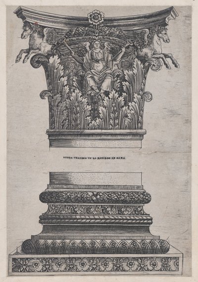 Hlavní město Pegasus z Chrámu Mars Ultor a dec..., ca. 1537 od Master GA