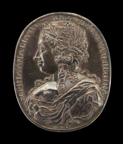 Sophia Amelia, 1628-1685, manželka Fridricha III. 1643 [revers], c. 1648. od Master H.L.T.