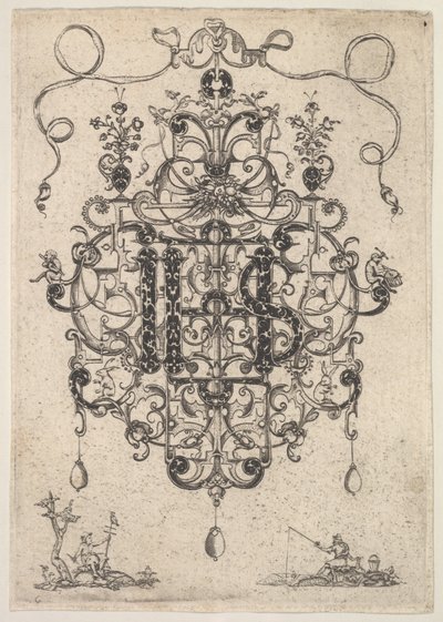 Design pro přívěsek s monogramem IHS, 1609. od Master PRK