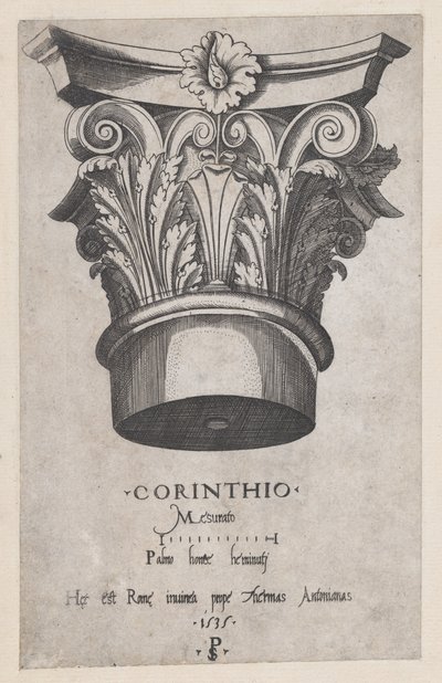 Zrcadlo římské velkoleposti: Korintské hlavní město, 1535., 1535 od Master PS