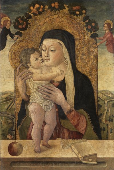 Panna a dítě, kolem 1470-1500 od Master P. Petrus
